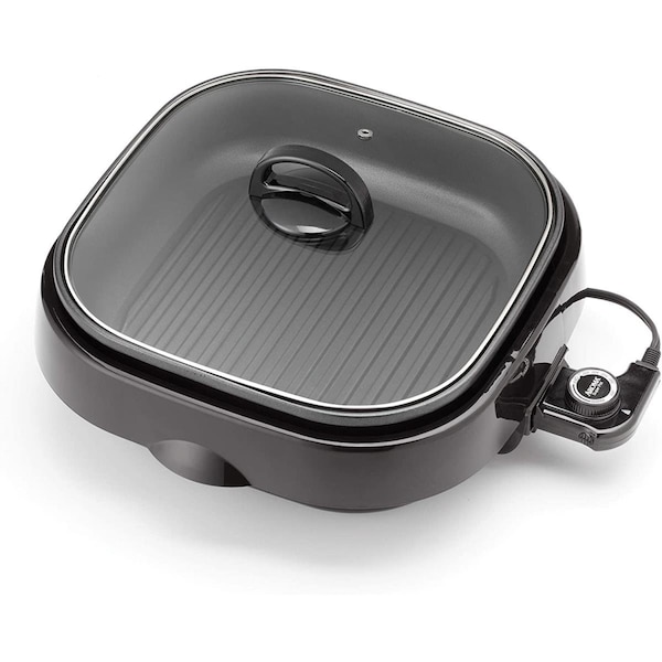 Aroma ASP-218B 3-in-1 Electic Indoor Grillet, Black ASP218B - main